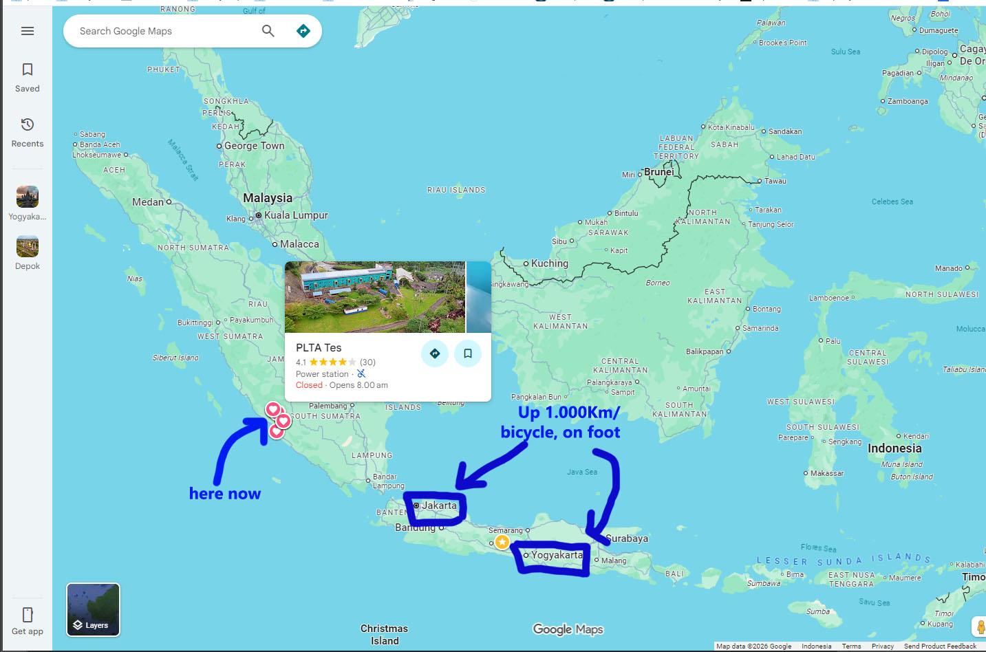 maps foot bicycle